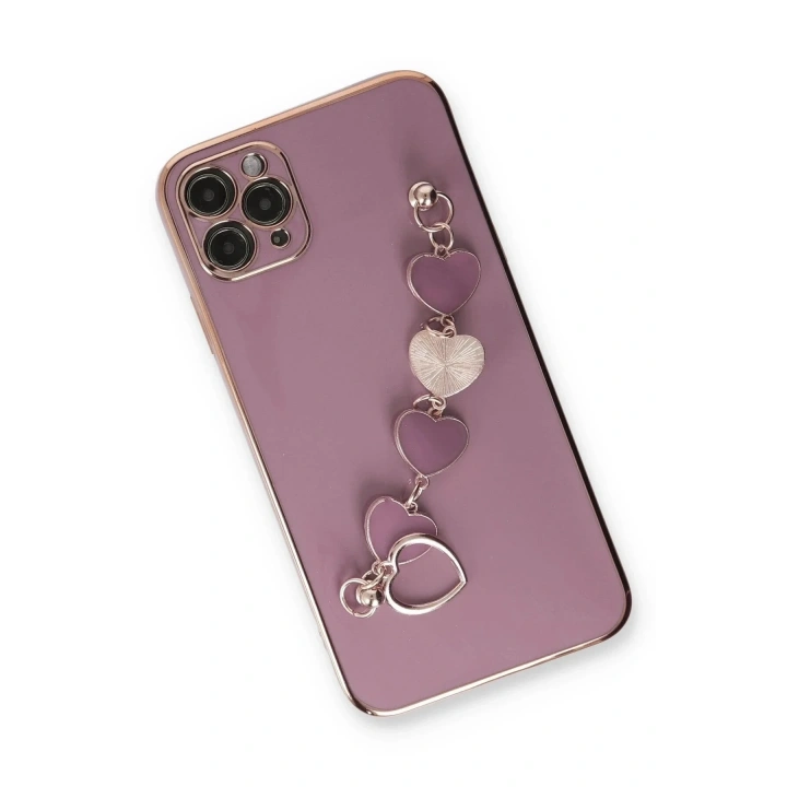 Mey İthalat®  iPhone 11 Pro Max Kılıf Esila Silikon - Mor