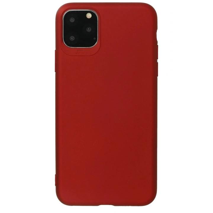 Mey İthalat®  iPhone 11 Pro Max Kılıf First Silikon - Bordo