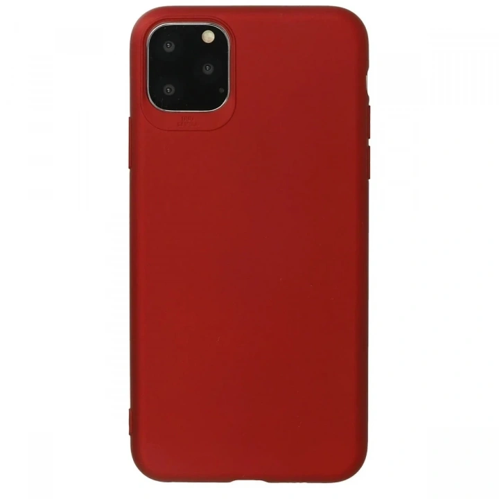 Mey İthalat®  iPhone 11 Pro Max Kılıf First Silikon - Bordo