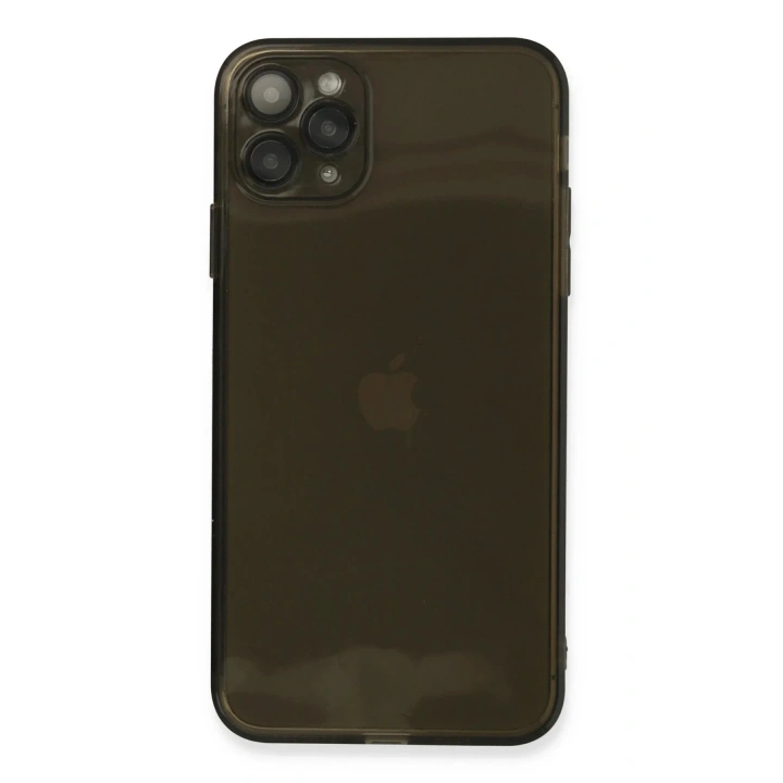 Mey İthalat®  iPhone 11 Pro Max Kılıf Fly Lens Silikon - Siyah