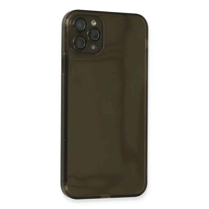 Mey İthalat®  iPhone 11 Pro Max Kılıf Fly Lens Silikon - Siyah