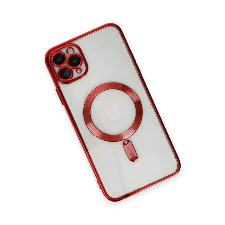 Mey İthalat®  iPhone 11 Pro Max Kılıf Kross Magneticsafe Kapak - Kırmızı