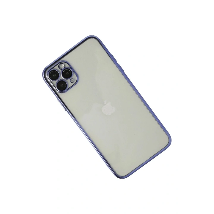 Mey İthalat®  iPhone 11 Pro Max Kılıf  Lensli Silikon - Mor