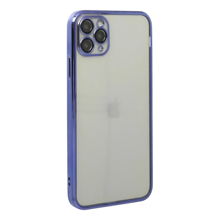 Mey İthalat®  iPhone 11 Pro Max Kılıf  Lensli Silikon - Mor