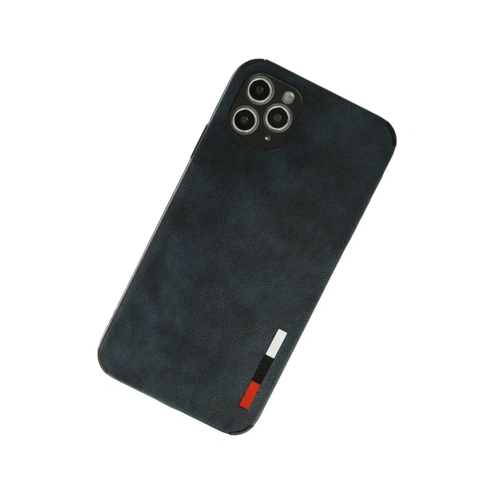 Mey İthalat®  iPhone 11 Pro Max Kılıf Loop Deri Silikon - Lacivert