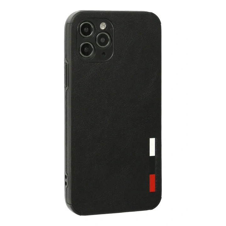 Mey İthalat®  iPhone 11 Pro Max Kılıf Loop Deri Silikon - Siyah