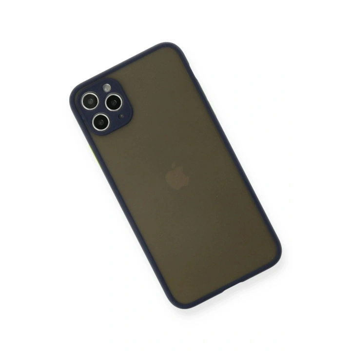 Mey İthalat®  iPhone 11 Pro Max Kılıf Montreal Silikon Kapak - Lacivert