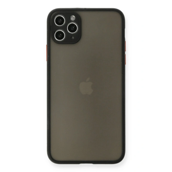 Mey İthalat®  iPhone 11 Pro Max Kılıf Montreal Silikon Kapak - Siyah