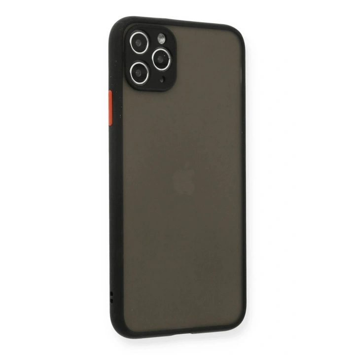 Mey İthalat®  iPhone 11 Pro Max Kılıf Montreal Silikon Kapak - Siyah