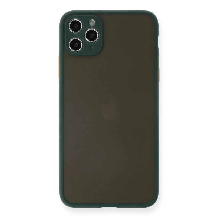 Mey İthalat®  iPhone 11 Pro Max Kılıf Montreal Silikon Kapak - Yeşil
