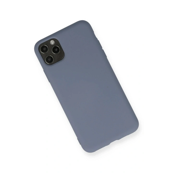 Mey İthalat®  iPhone 11 Pro Max Kılıf Nano içi Kadife Silikon - Gri