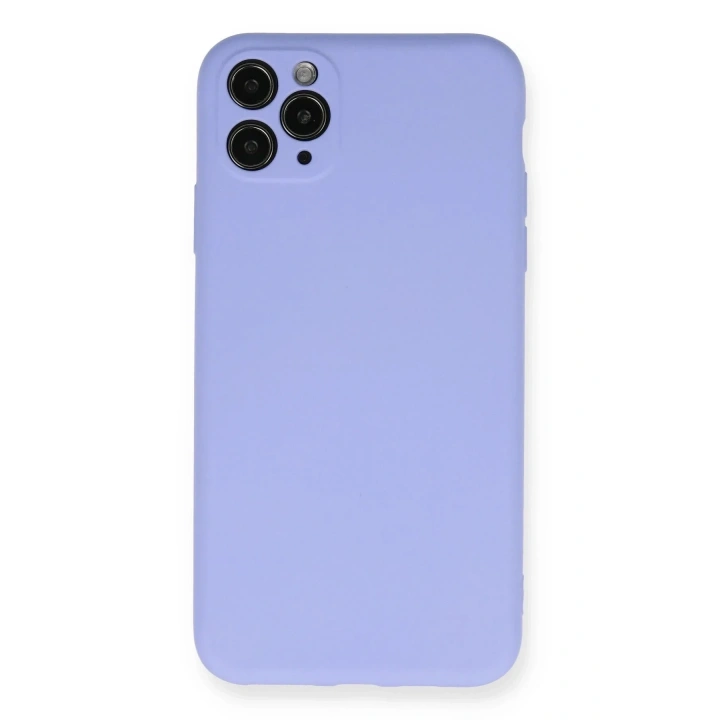 Mey İthalat®  iPhone 11 Pro Max Kılıf Nano içi Kadife Silikon - Lila