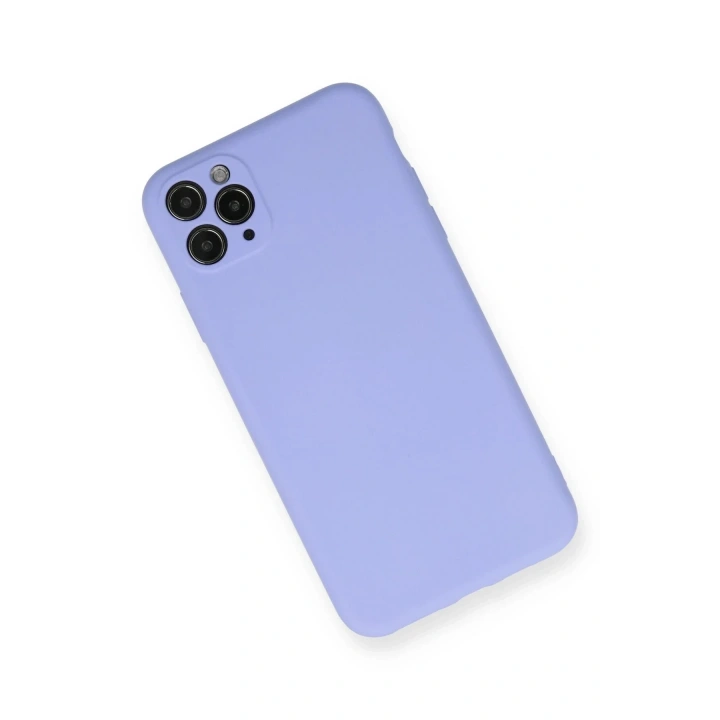 Mey İthalat®  iPhone 11 Pro Max Kılıf Nano içi Kadife Silikon - Lila