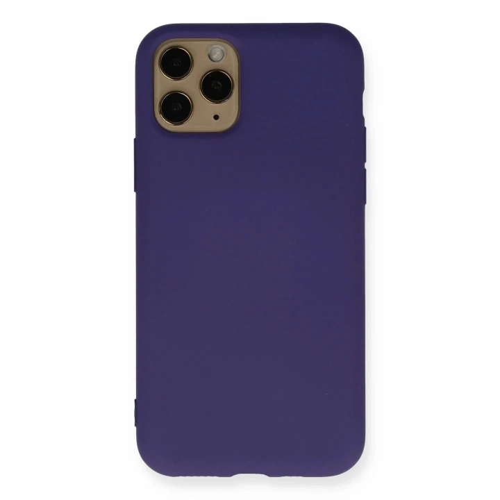 Mey İthalat®  iPhone 11 Pro Max Kılıf Nano içi Kadife Silikon - Mor