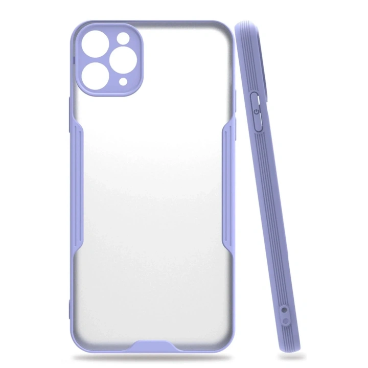 Mey İthalat®  iPhone 11 Pro Max Kılıf Platin Silikon - Lila