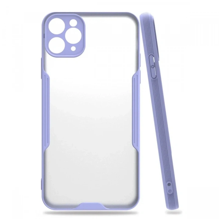 Mey İthalat®  iPhone 11 Pro Max Kılıf Platin Silikon - Lila