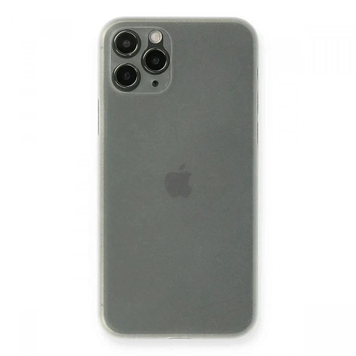 Mey İthalat®  iPhone 11 Pro Max Kılıf PP Ultra İnce Kapak - Beyaz