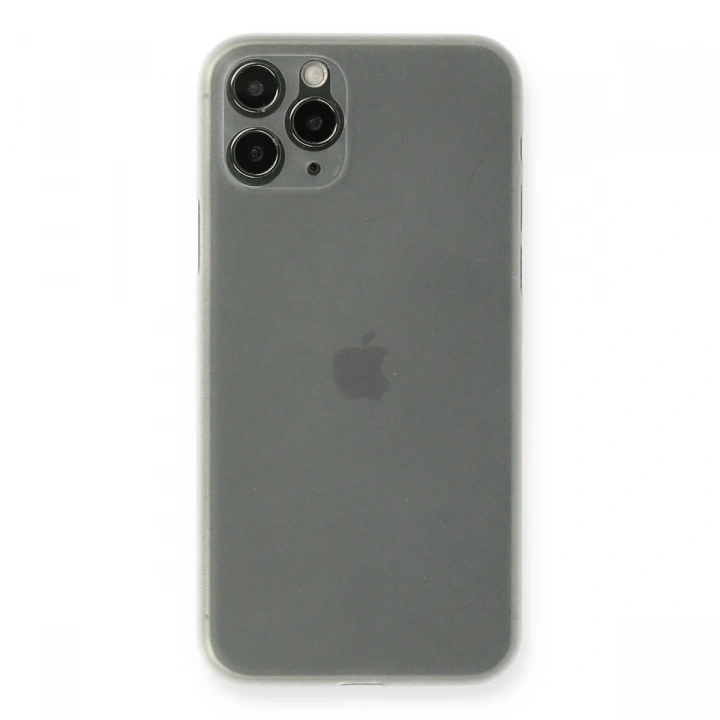 Mey İthalat®  iPhone 11 Pro Max Kılıf PP Ultra İnce Kapak - Beyaz