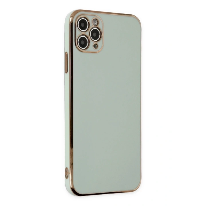 Mey İthalat®  iPhone 11 Pro Max Kılıf Volet Silikon - Açık Yeşil