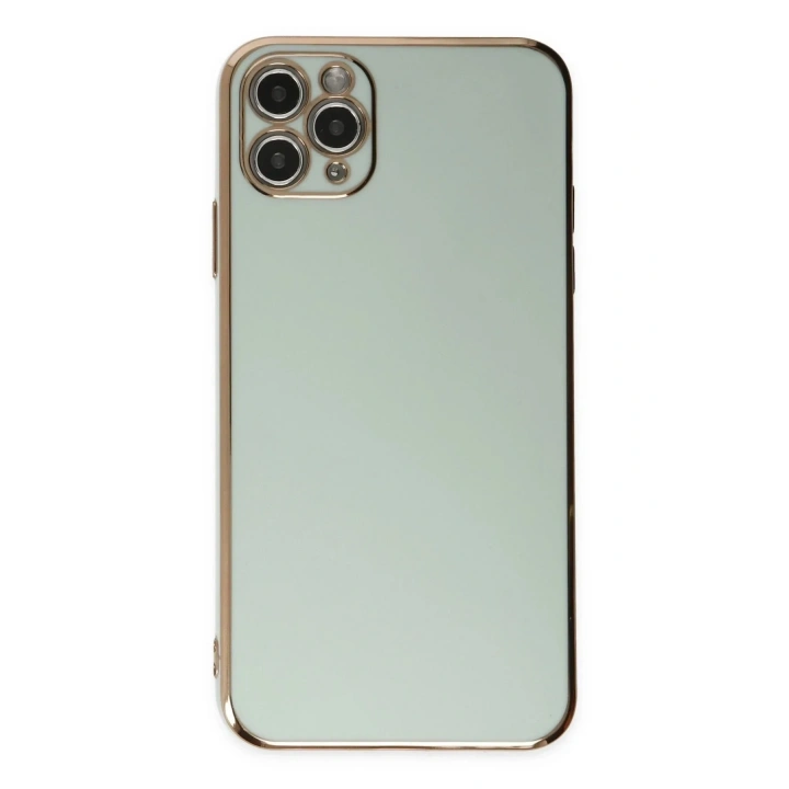 Mey İthalat®  iPhone 11 Pro Max Kılıf Volet Silikon - Açık Yeşil