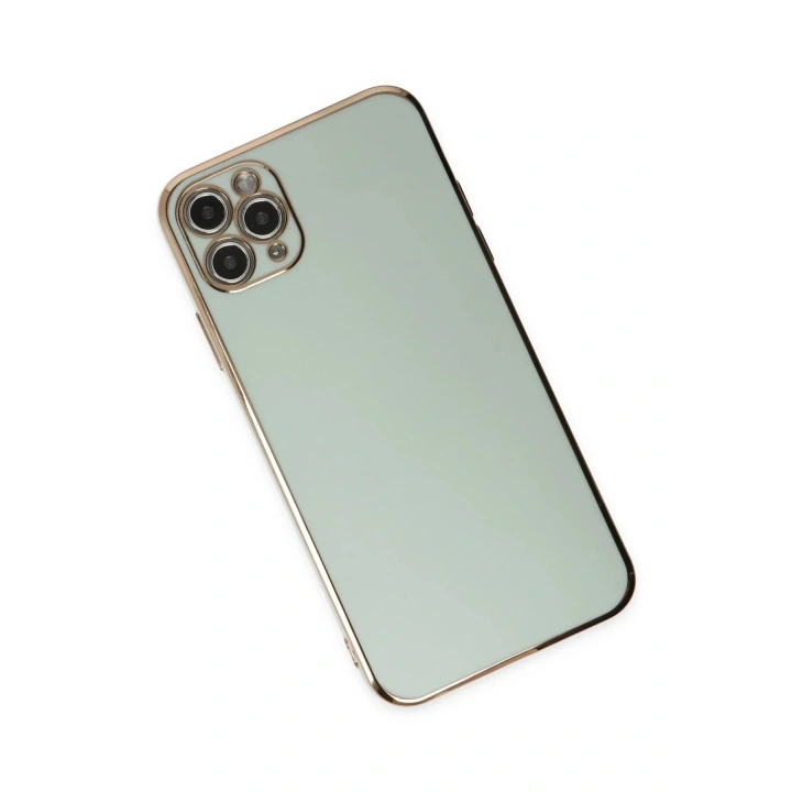 Mey İthalat®  iPhone 11 Pro Max Kılıf Volet Silikon - Açık Yeşil
