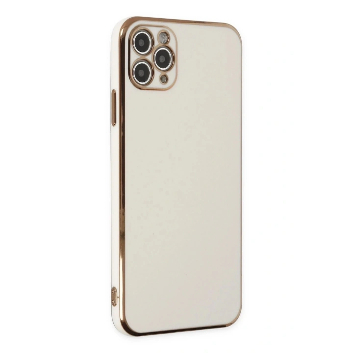 Mey İthalat®  iPhone 11 Pro Max Kılıf Volet Silikon - Beyaz