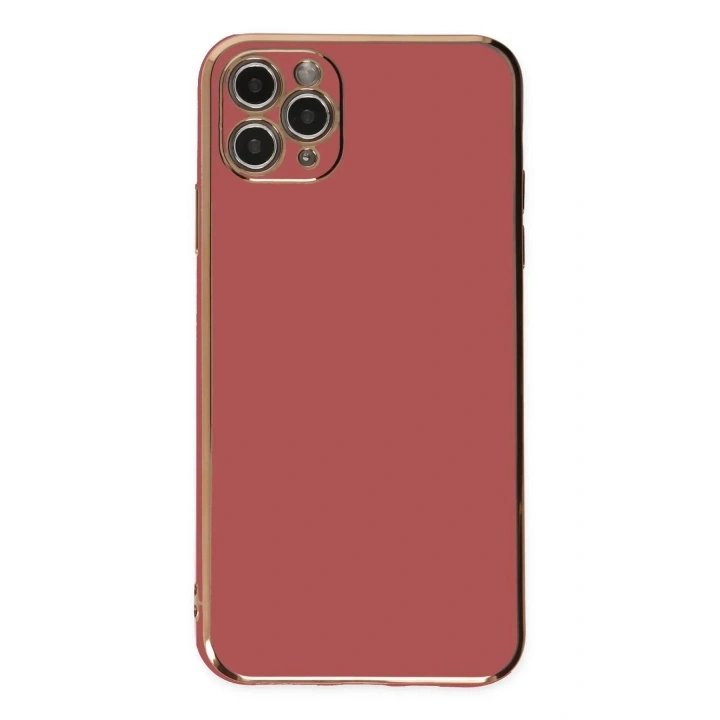 Mey İthalat®  iPhone 11 Pro Max Kılıf Volet Silikon - Kırmızı