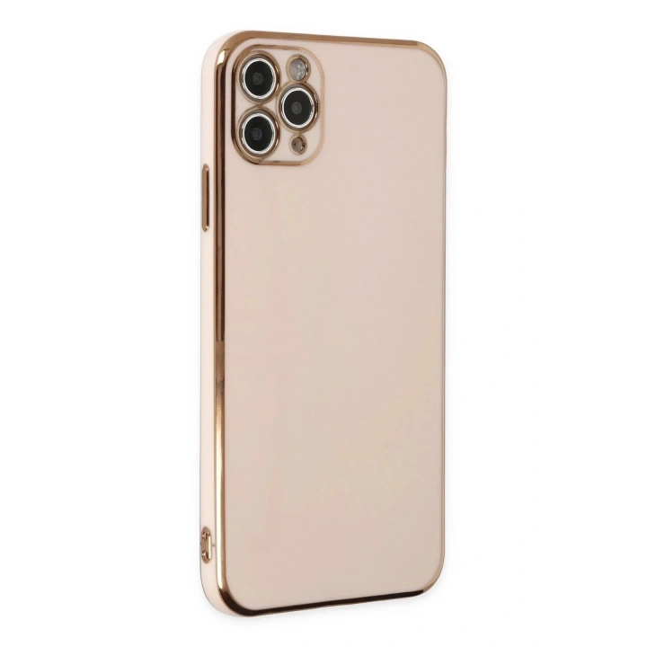 Mey İthalat®  iPhone 11 Pro Max Kılıf Volet Silikon - Pembe