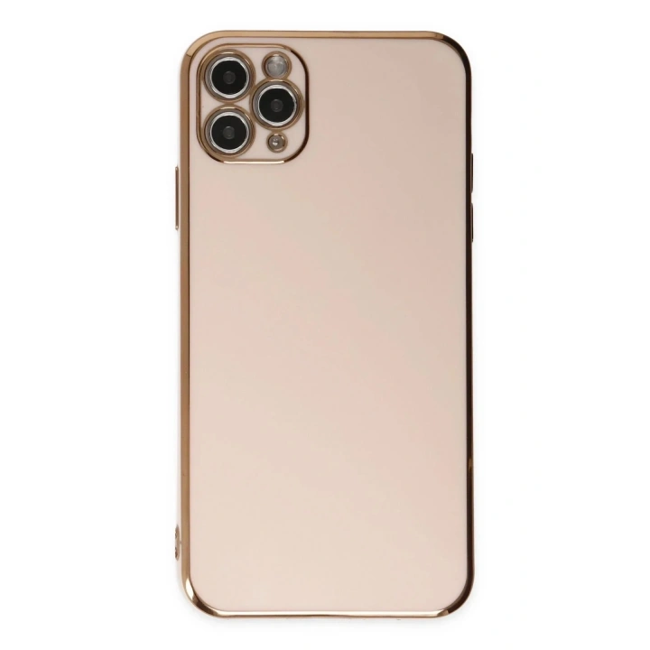 Mey İthalat®  iPhone 11 Pro Max Kılıf Volet Silikon - Pembe