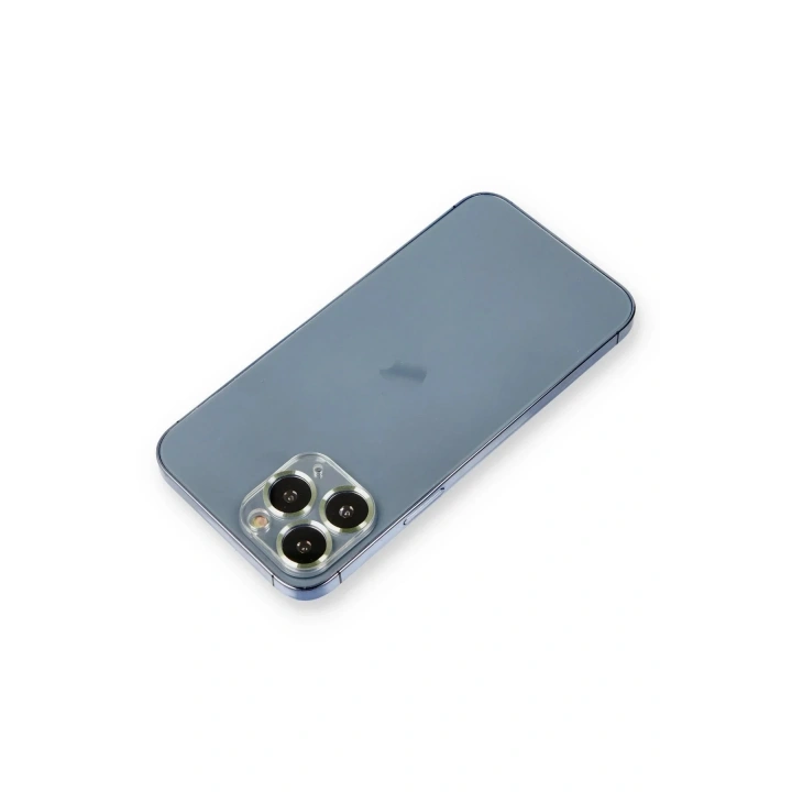 Mey İthalat®  iPhone 11 Pro Max Metal Kamera Lens Koruma Cam - Açık Yeşil