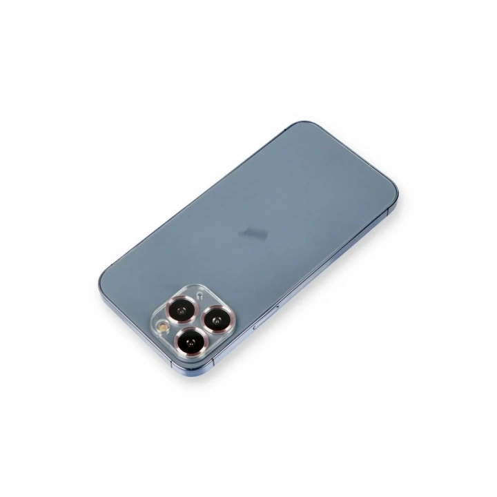 Mey İthalat®  iPhone 11 Pro Max Metal Kamera Lens Koruma Cam - Mor