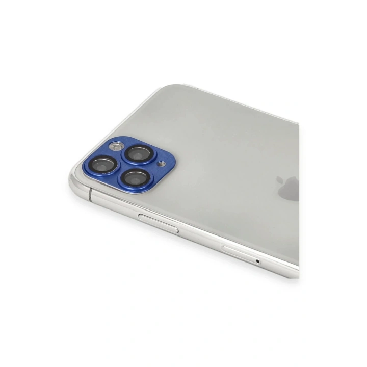 Mey İthalat®  iPhone 11 Pro Max Pers Alüminyum Kamera Lens - Lacivert