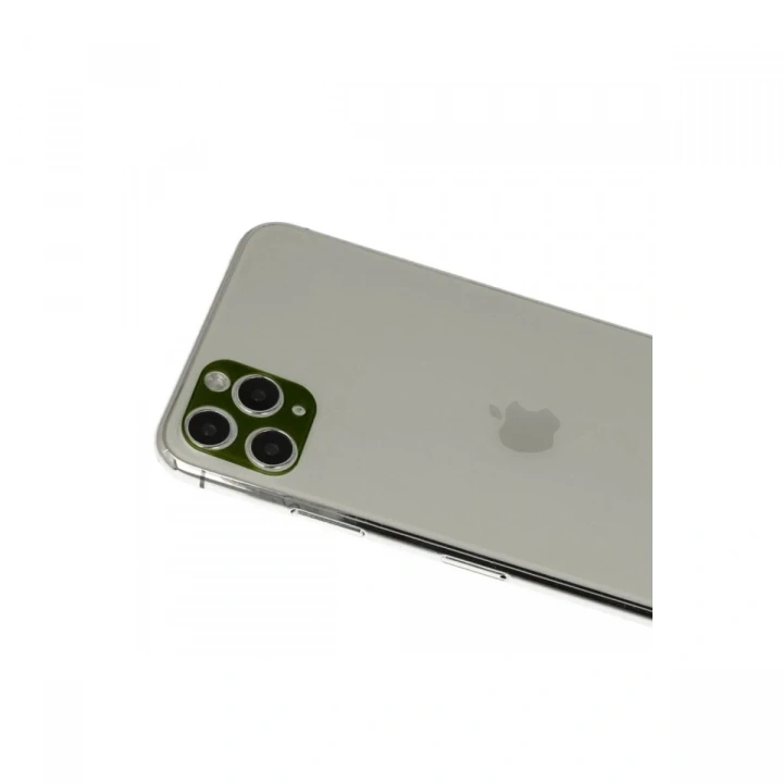 Mey İthalat®  iPhone 11 Pro Max Rainbow Kamera Lens Koruma Cam - Yeşil