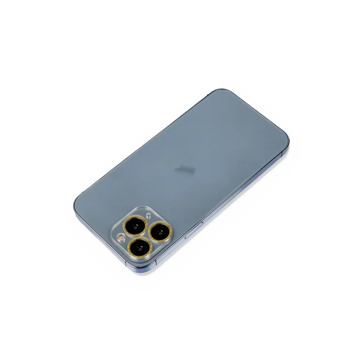 Mey İthalat®  iPhone 11 Pro Max Shine Kamera Lens Koruma Cam - Gold