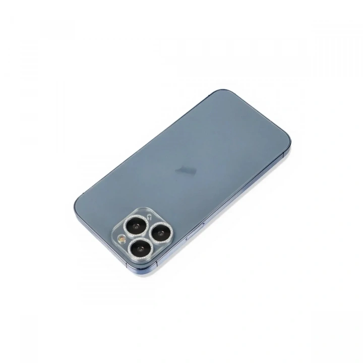 Mey İthalat®  iPhone 11 Pro Max Shine Kamera Lens Koruma Cam - Gümüş