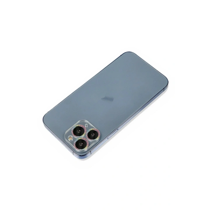 Mey İthalat®  iPhone 11 Pro Max Shine Kamera Lens Koruma Cam - Rainbow