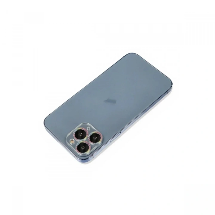 Mey İthalat®  iPhone 11 Pro Max Shine Kamera Lens Koruma Cam - Rainbow