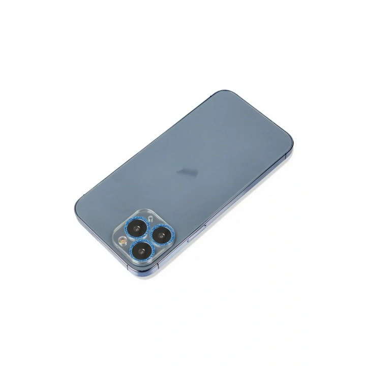 Mey İthalat®  iPhone 11 Pro Shine Kamera Lens Koruma Cam - Mavi