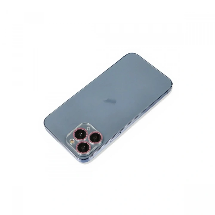 Mey İthalat®  iPhone 11 Pro Shine Kamera Lens Koruma Cam - Pembe