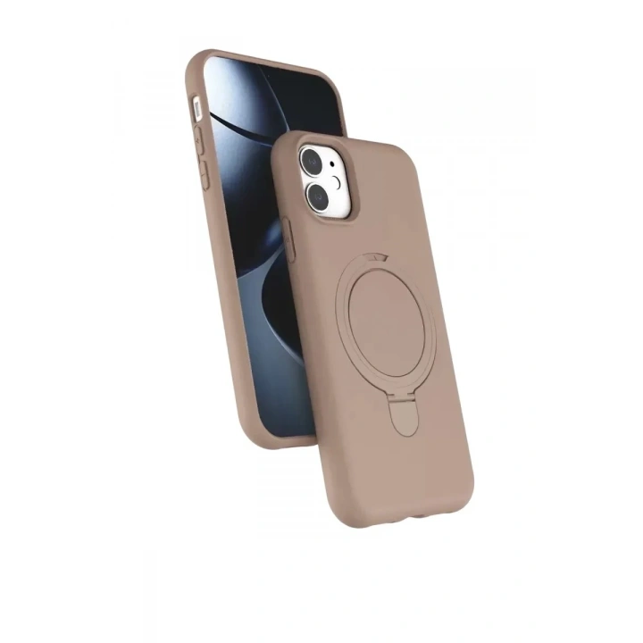 Mey İthalat®   iPhone 11 Regal Magsafe Standlı Kapak - Çöl Titanyum