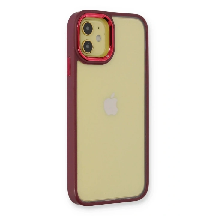 Mey İthalat®  iPhone 12 Kılıf Dora Kapak - Kırmızı