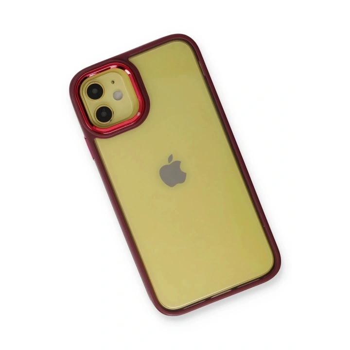 Mey İthalat®  iPhone 12 Kılıf Dora Kapak - Kırmızı