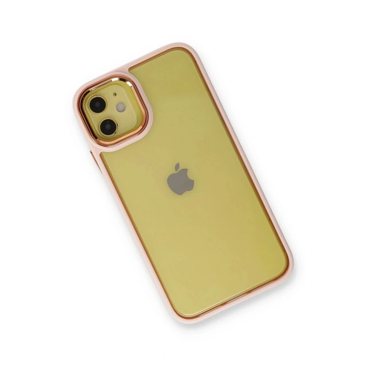 Mey İthalat®  iPhone 12 Kılıf Dora Kapak - Pudra