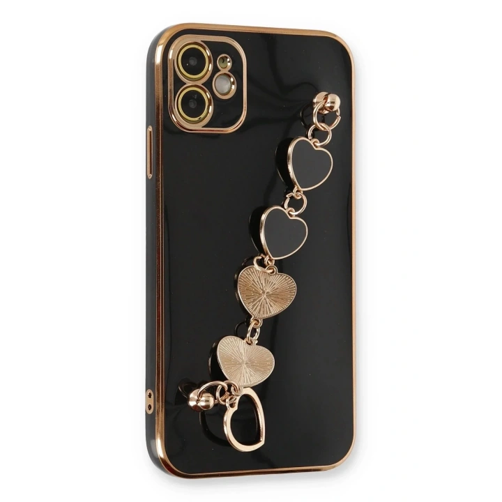 Mey İthalat®  iPhone 12 Kılıf Esila Silikon - Siyah