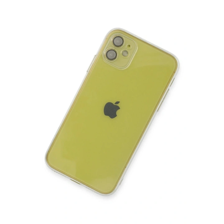Mey İthalat®  iPhone 12 Kılıf Fly Lens Silikon - Şeffaf