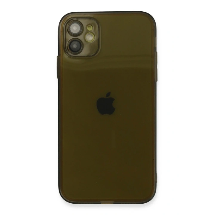 Mey İthalat®  iPhone 12 Kılıf Fly Lens Silikon - Siyah