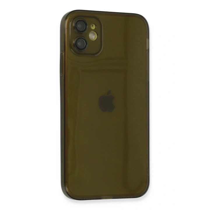 Mey İthalat®  iPhone 12 Kılıf Fly Lens Silikon - Siyah