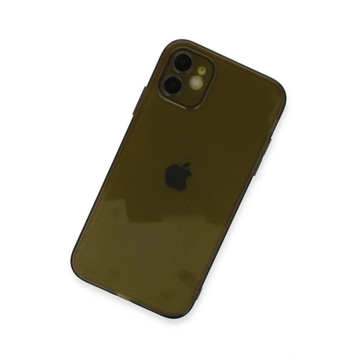 Mey İthalat®  iPhone 12 Kılıf Fly Lens Silikon - Siyah