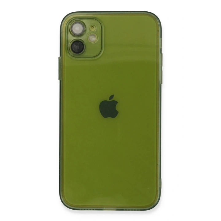 Mey İthalat®  iPhone 12 Kılıf Fly Lens Silikon - Yeşil
