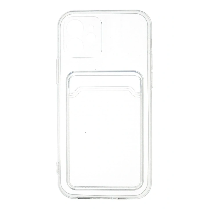 Mey İthalat®  iPhone 12 Kılıf Kart Şeffaf Silikon - Şeffaf